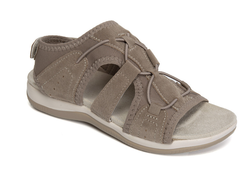 Sandalias de tacón bajo para mujer con ajuste ancho