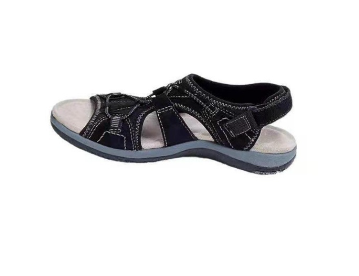 Sandalias de tacón bajo para mujer con ajuste ancho
