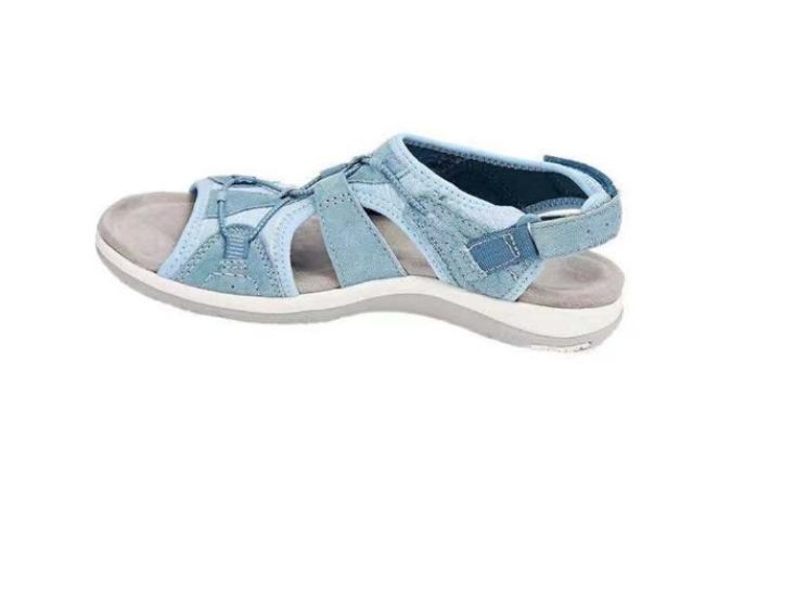 Sandalias de tacón bajo para mujer con ajuste ancho
