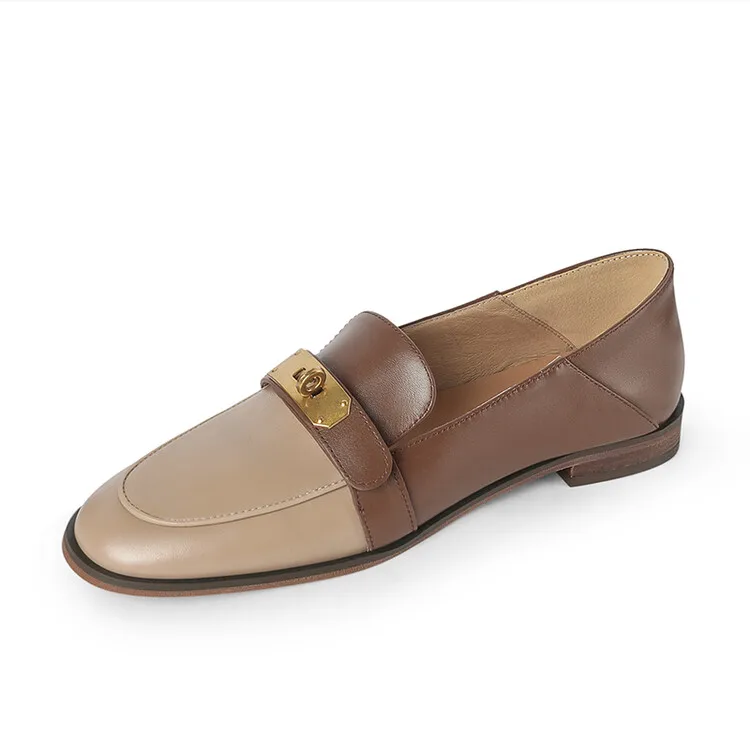 Mocasines de hebilla de doble tono para ella