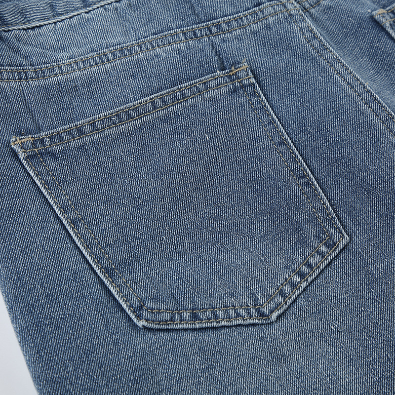 Shorts holgados de mezcla de algodón con tiro alto elevado y acabado deslavado