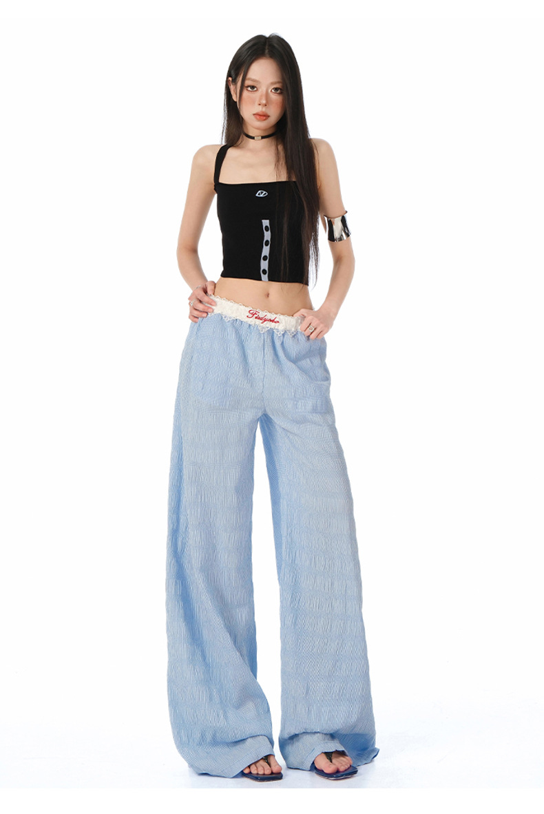 Pantalones palazzo fluidos para mujer