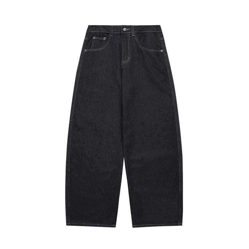 Pantalones palazzo oversized con recortes de estilo vintage