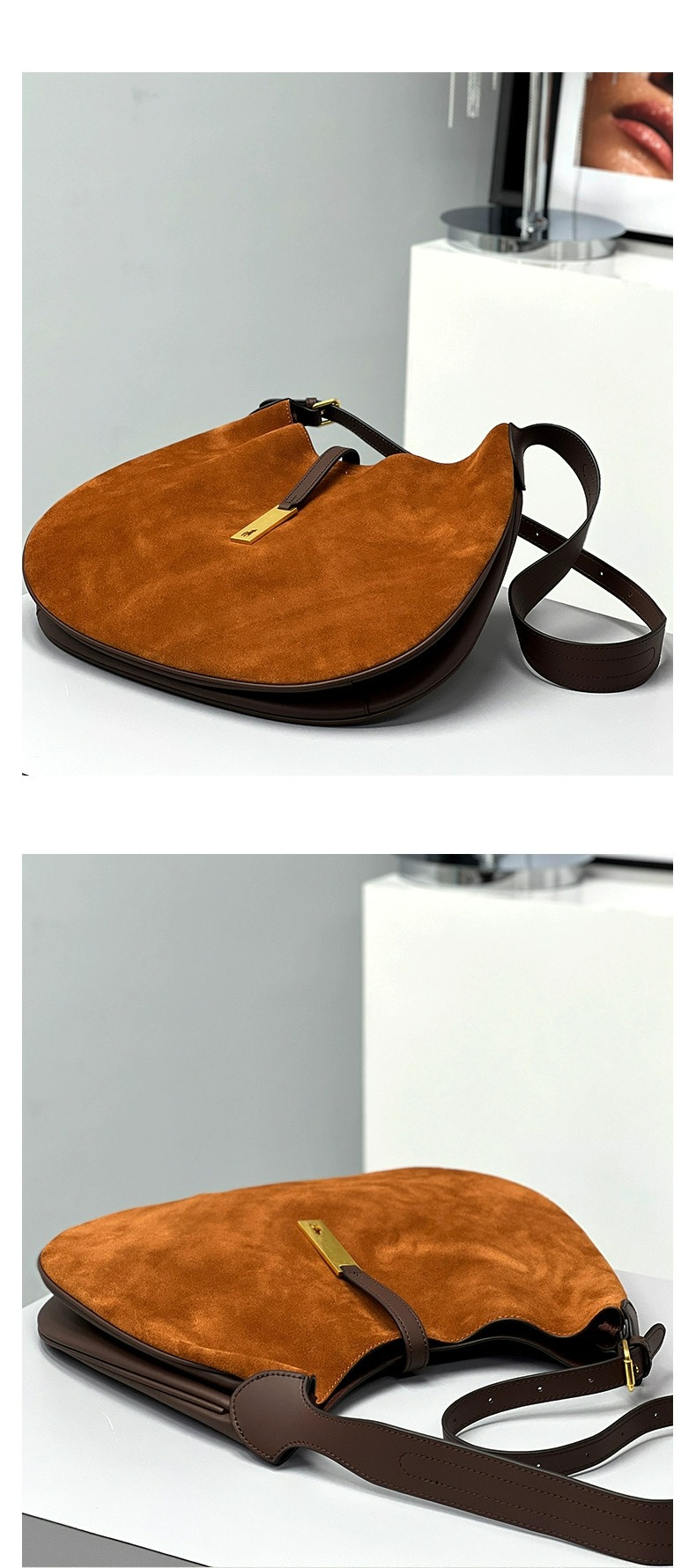Bolso Carryall Holgado con Fruncido para Mujer