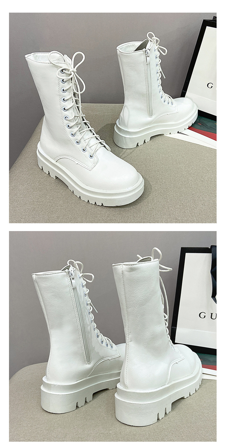 Botas de combate de plataforma altas para mujeres