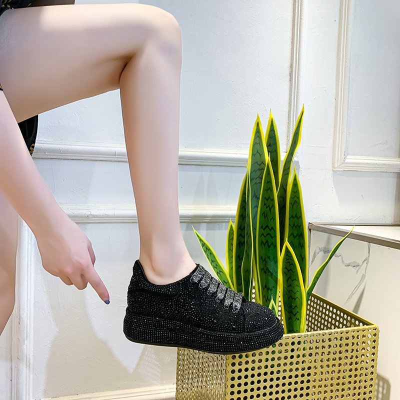 Mujeres zapatillas deportivas de plataforma gruesa con patrón de argyle