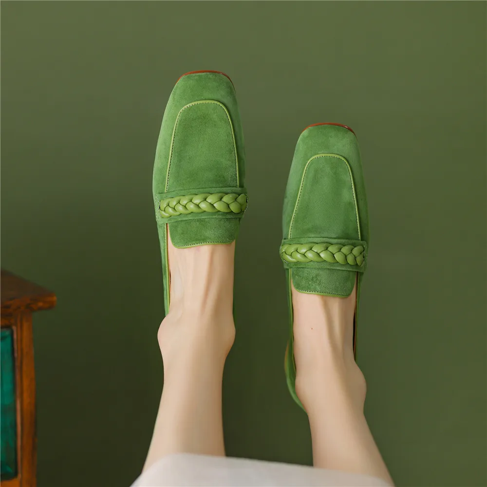 Zapatos para mujer, de uso diario y fáciles de llevar, lisos, con puntera curva