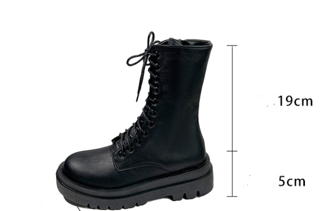 Botas de combate de plataforma altas para mujeres