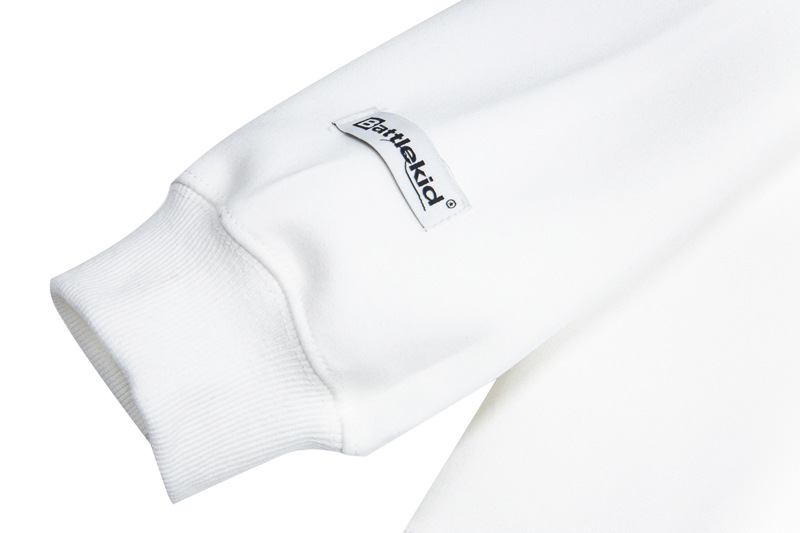 Sudadera con capucha oversize de algodón de manga larga con estampado de tipografía
