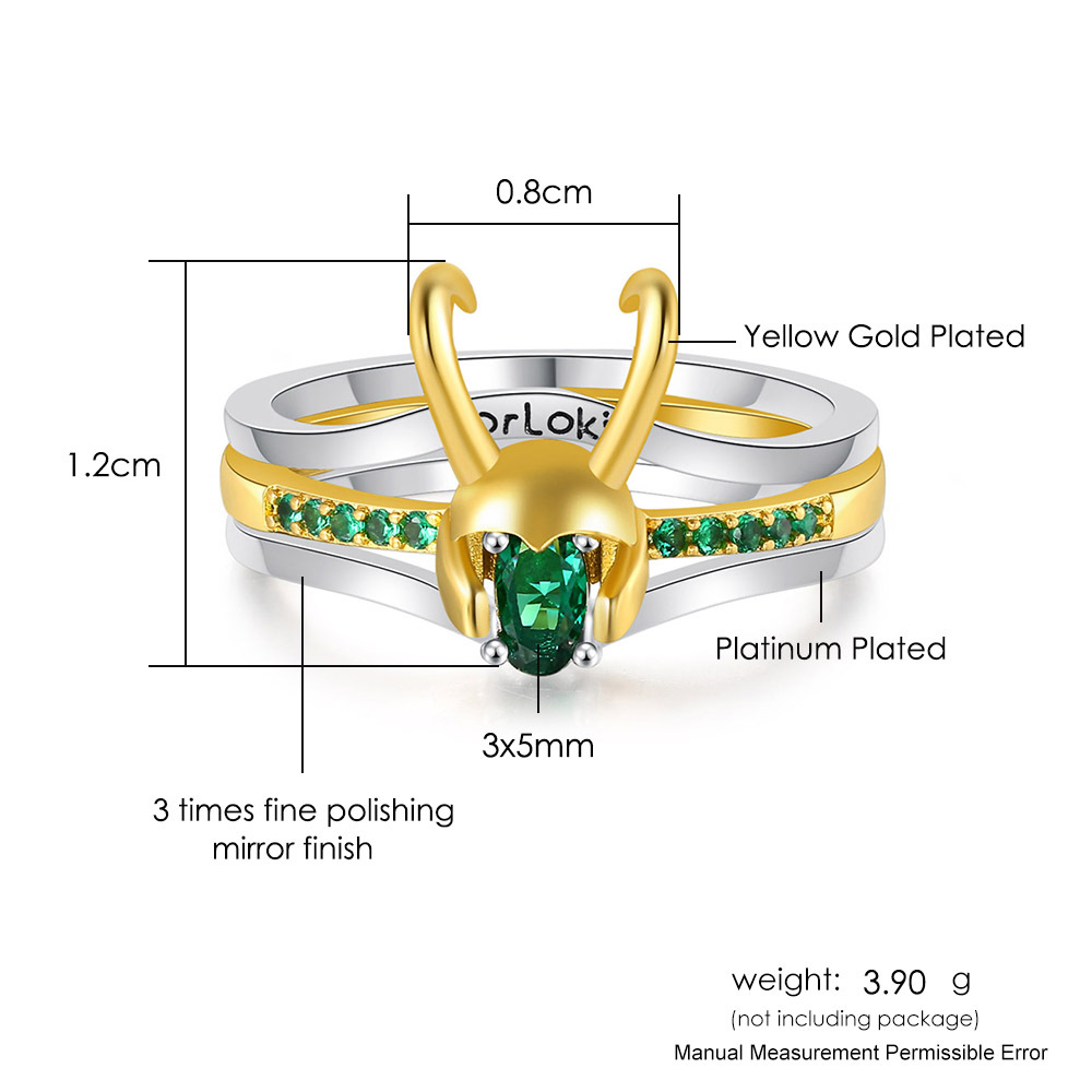 Anillo de Armadura de Tres Capas Apiladas