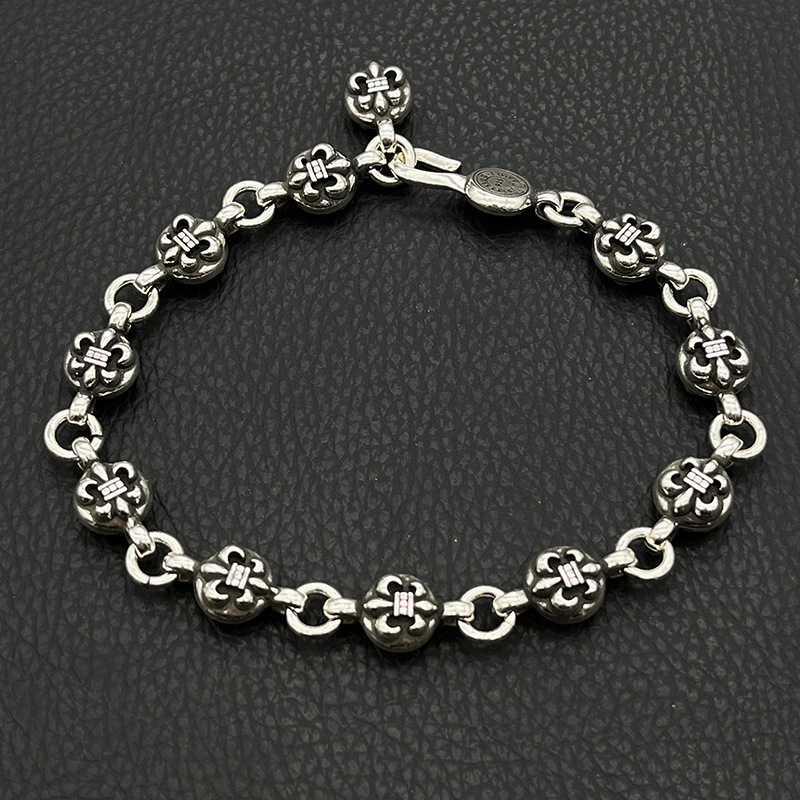 Pulsera retro de crucifijo de cobre