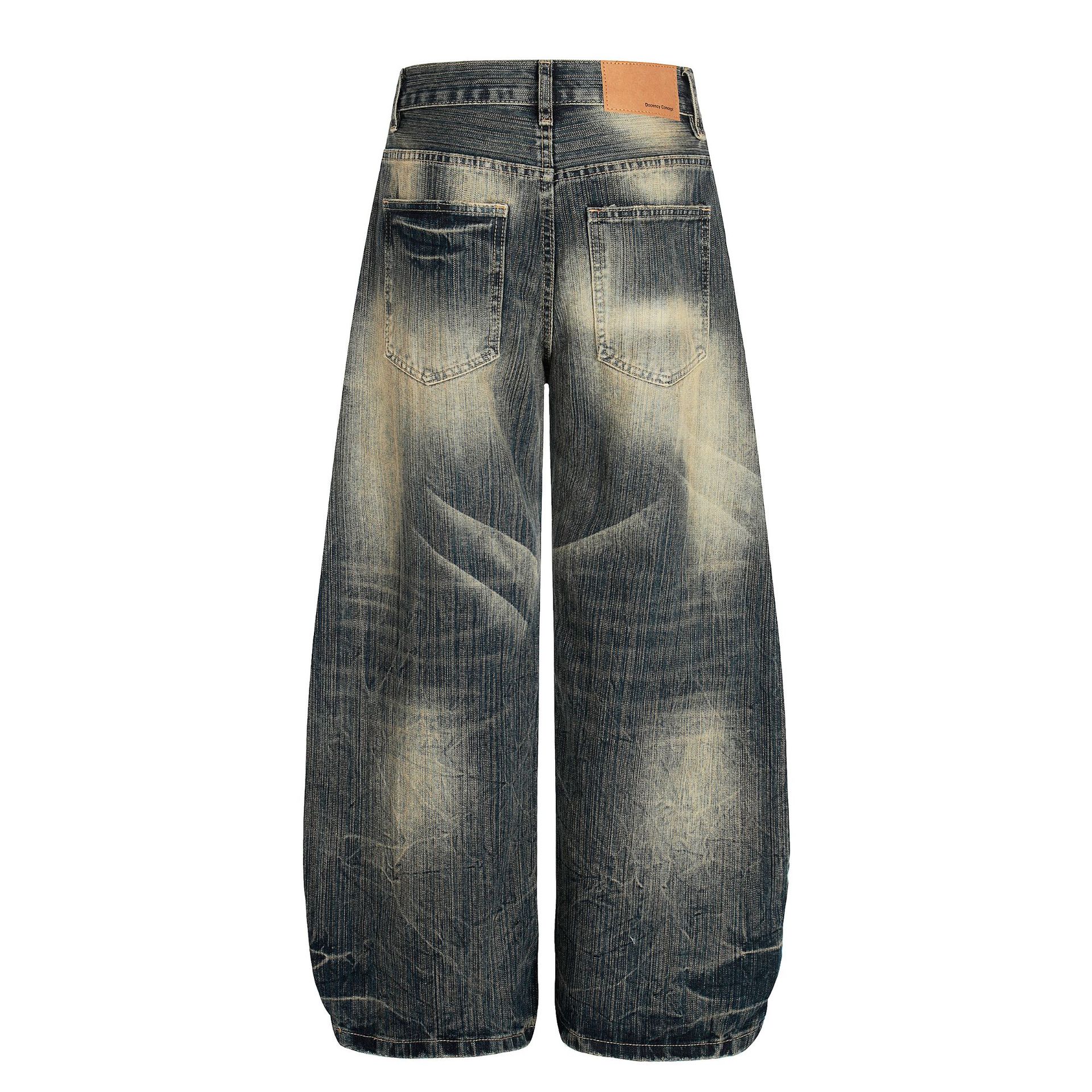 Pantalones palazzo holgados desgastados de estilo urbano