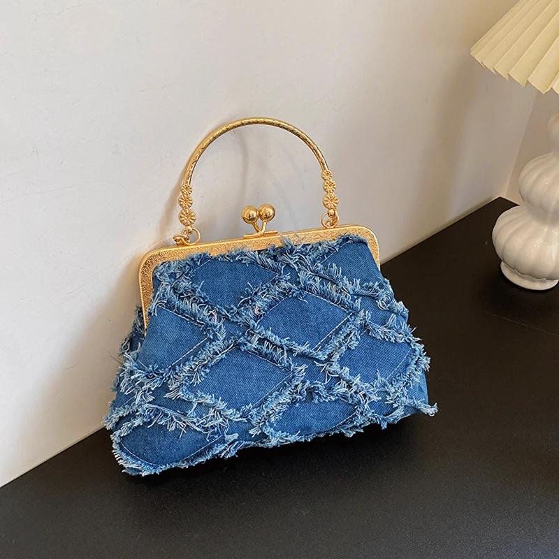 Mini bandolera de mezclilla vintage asiática para escapadas