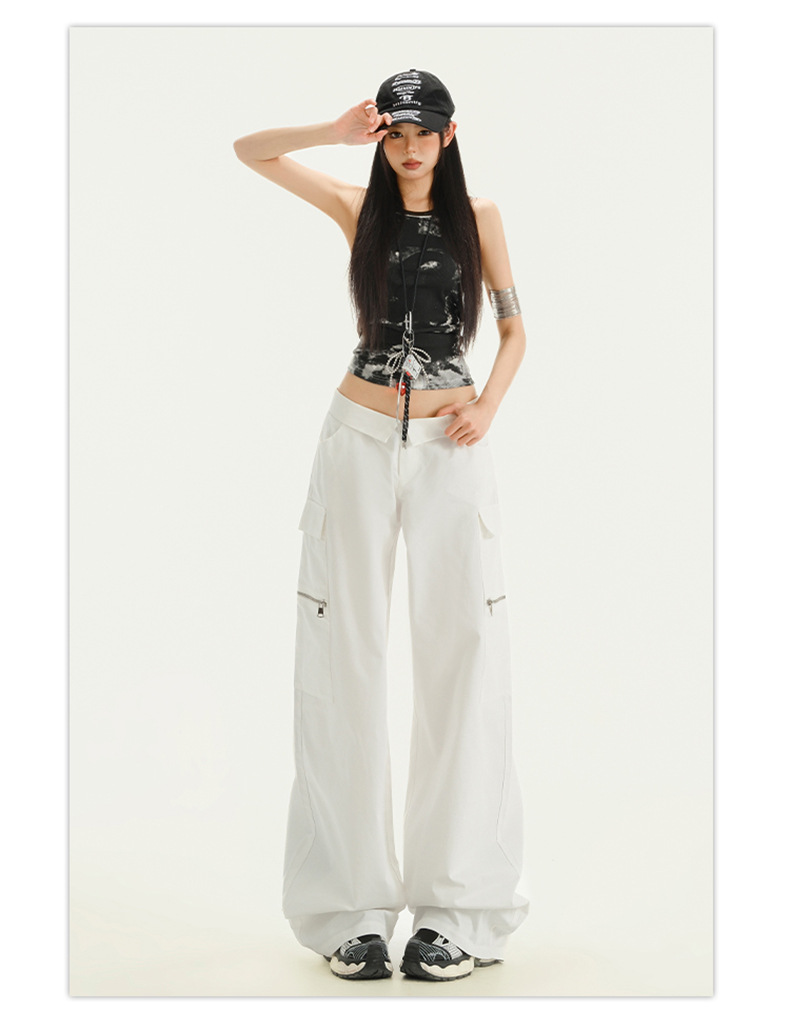 Pantalón de oficina color crema para mujer