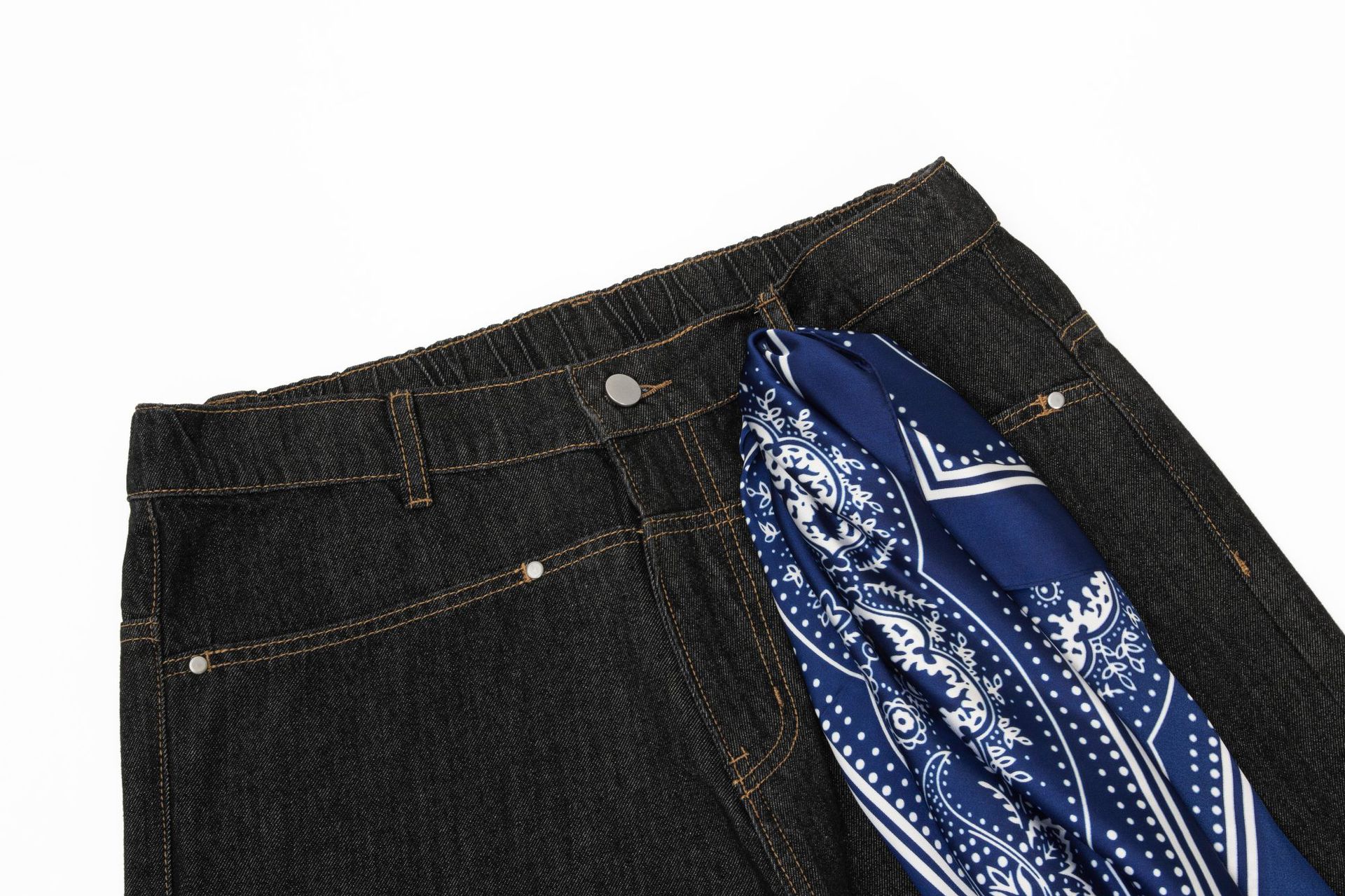 Jeans anchos urbanos retro desgastados para hombres