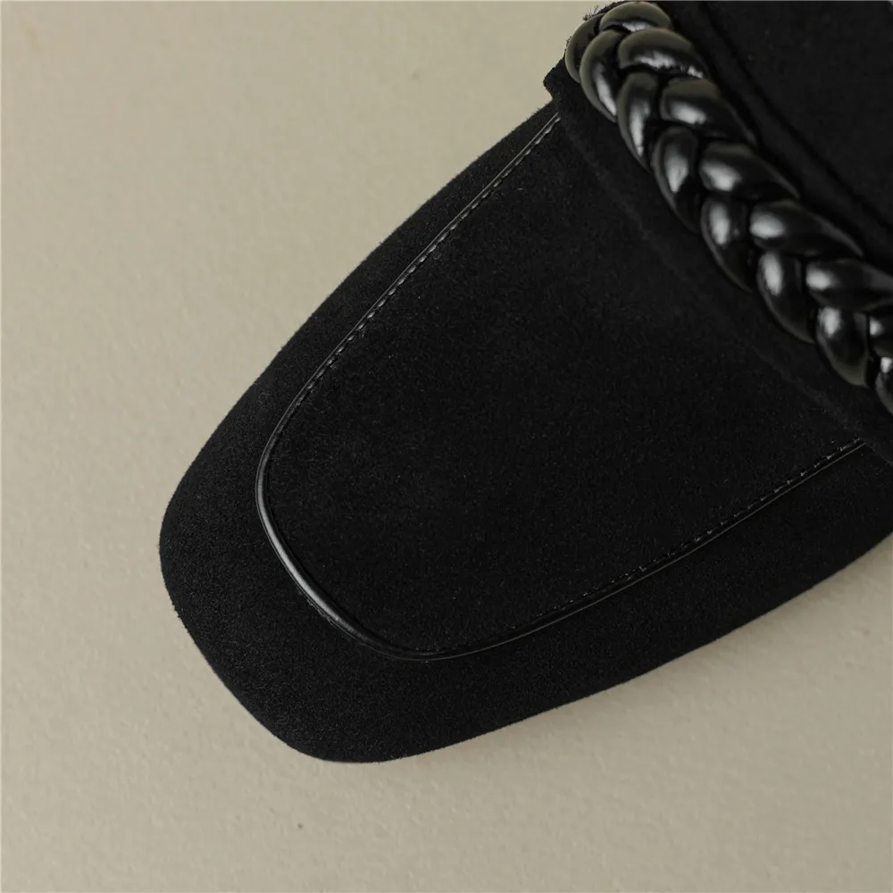 Zapatos para mujer, de uso diario y fáciles de llevar, lisos, con puntera curva