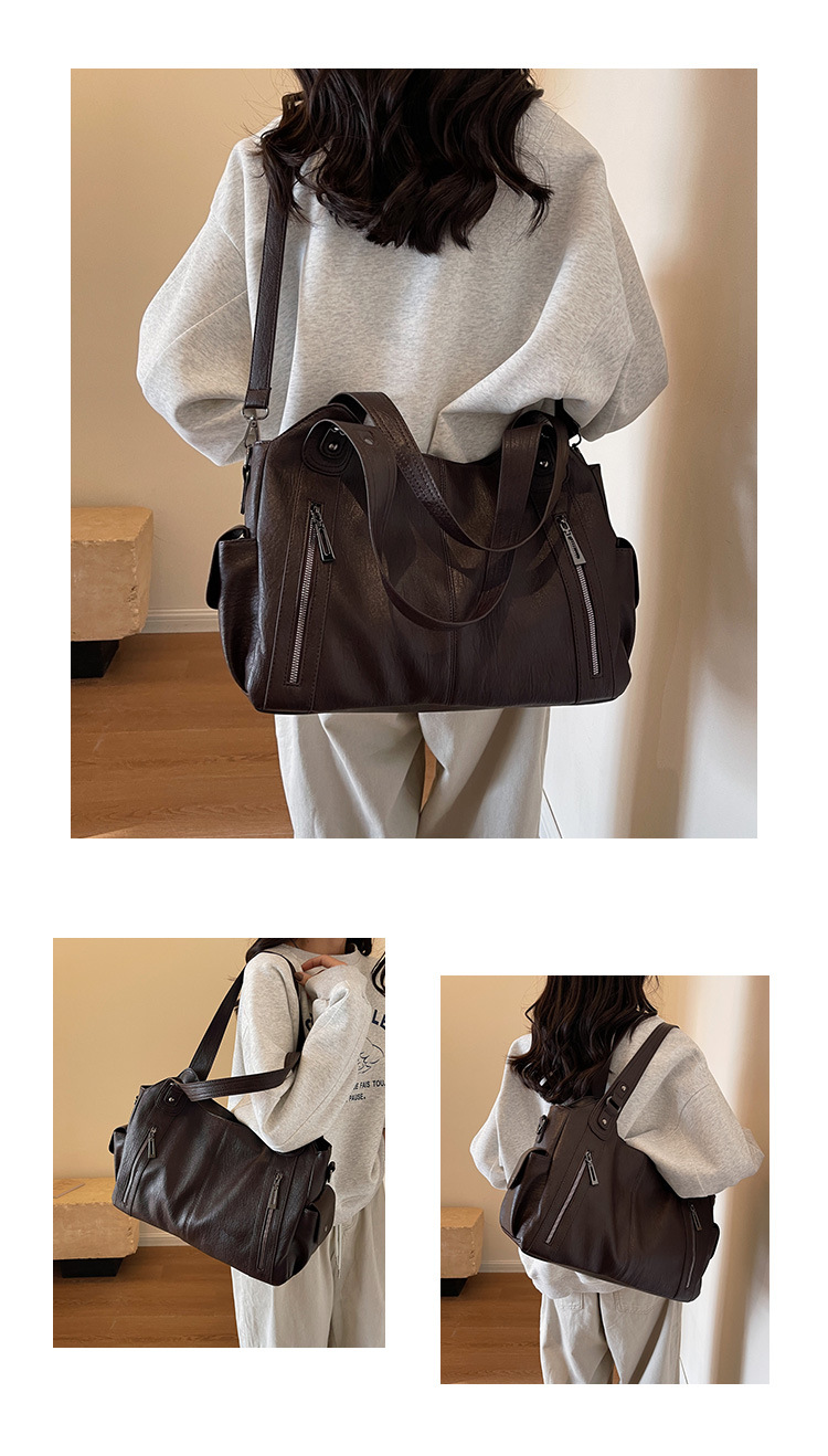 Bolso de mano convertible espacioso de poliuretano para damas