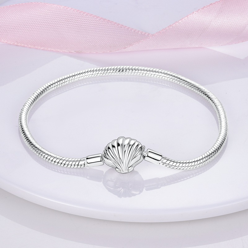 Pulsera de eslabones de cuentas hecha a mano con motivos de vida marina