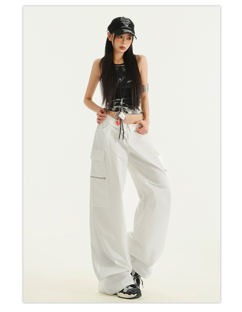 Pantalón de oficina color crema para mujer