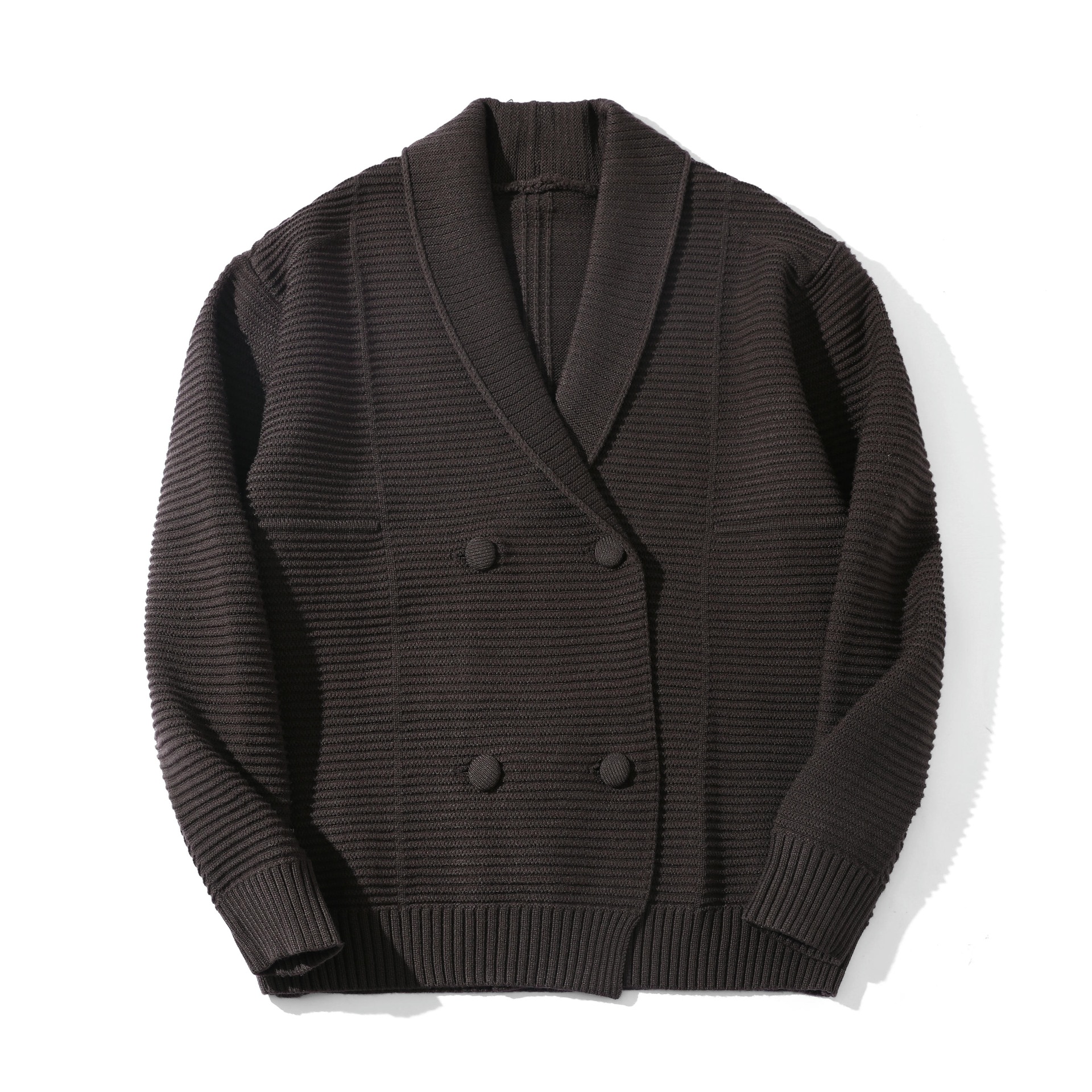 Cardigan oversized de manga larga de jacquard de nailon de ropa de trabajo japonesa