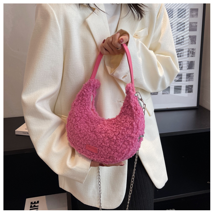 Bolso bandolera esponjoso para mujeres