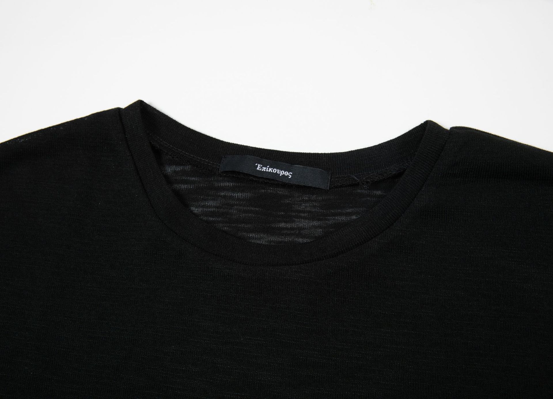 Camiseta lisa de mezcla de algodón de manga hasta la muñeca