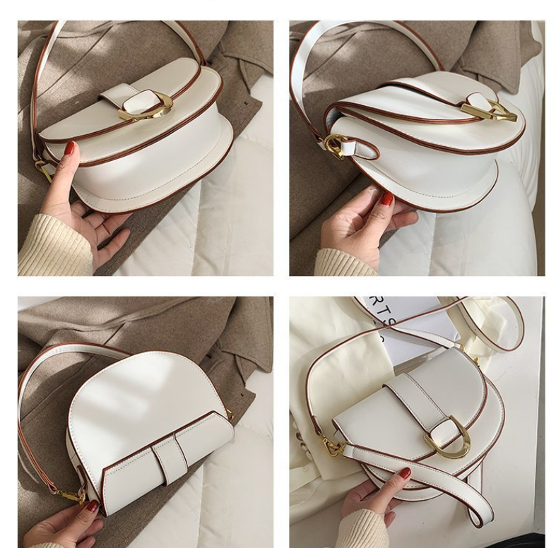 Mini bolso bandolera curvo de poliuretano