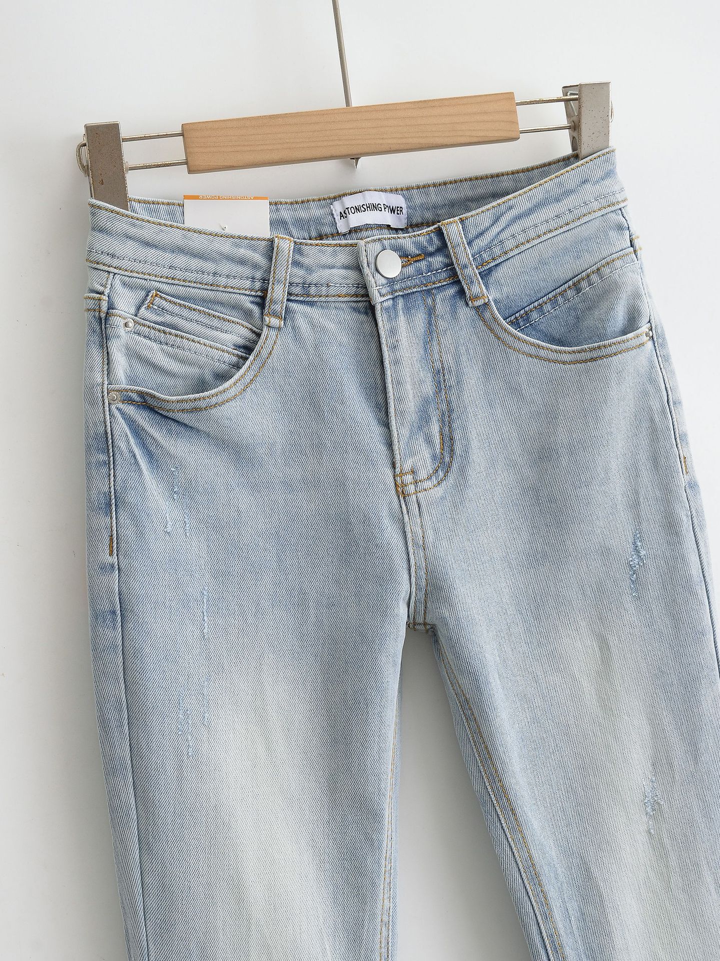 Pantalones skinny retro de cintura alta para niños
