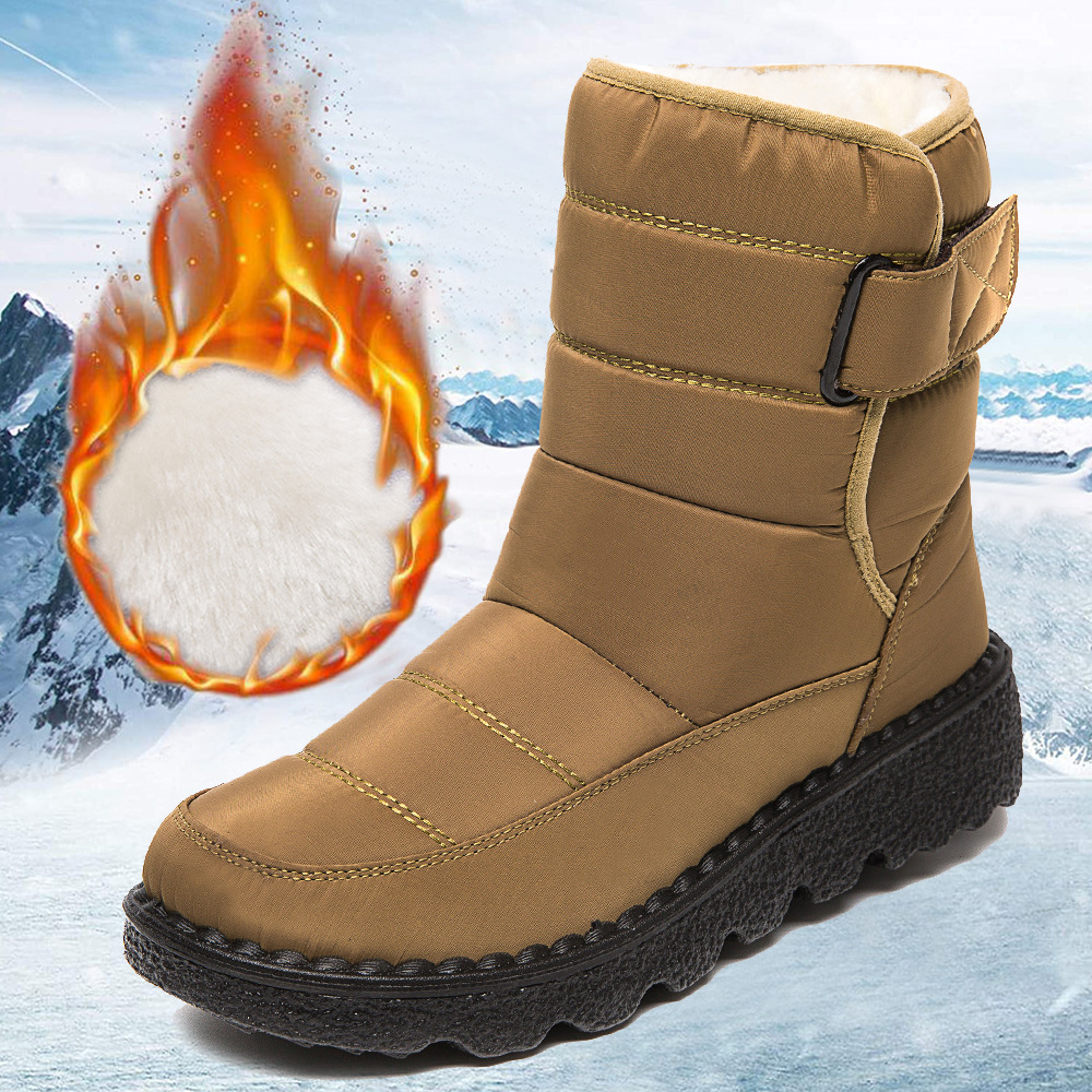 Botas de mujer altas aislantes contra el frío resistentes al agua