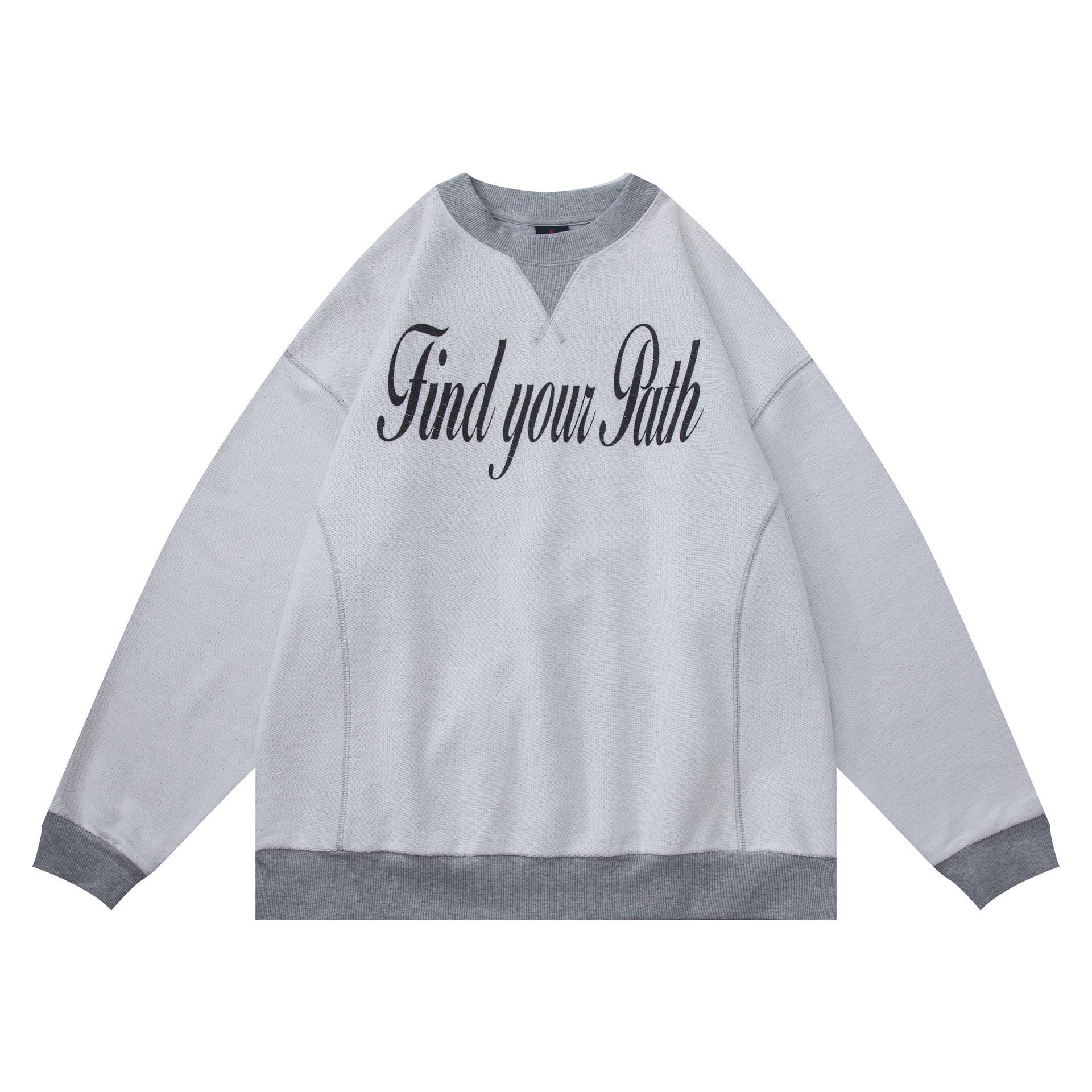 Sudadera con capucha oversize de mezcla de algodón con gráfico invertido y paneles de contraste