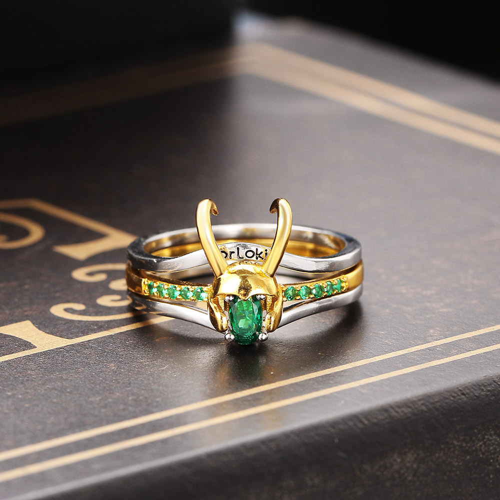 Anillo de Armadura de Tres Capas Apiladas