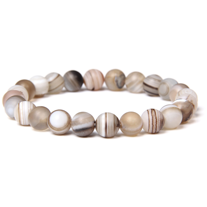 Pulsera de bienestar de piedra lisa