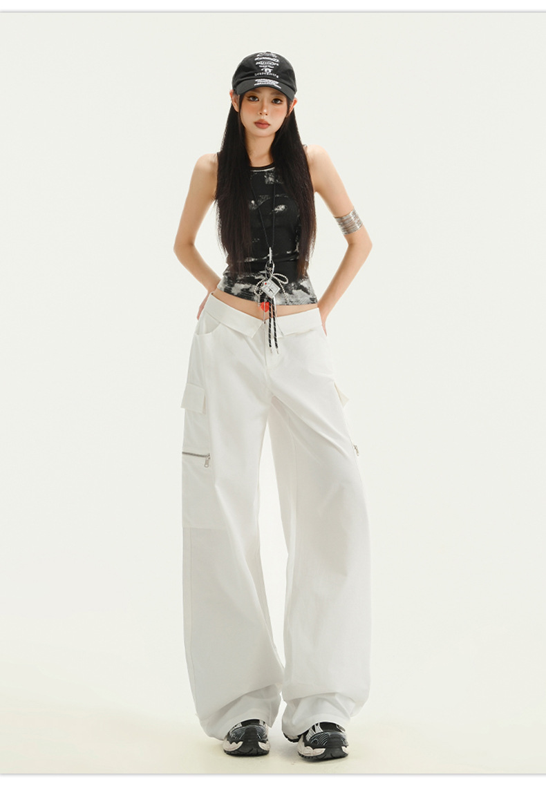 Pantalón de oficina color crema para mujer
