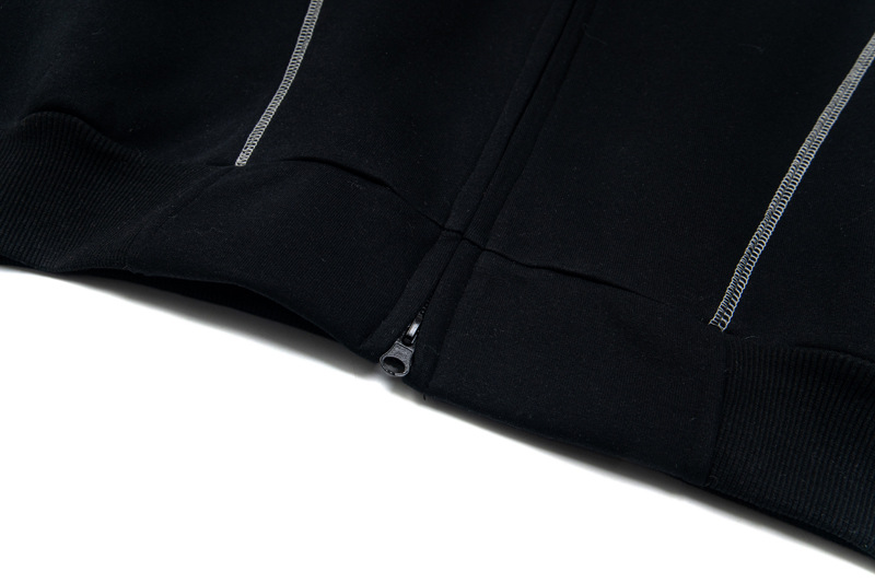 Sudadera con capucha y cremallera de estilo callejero, de ajuste relajado, con estampado de letras