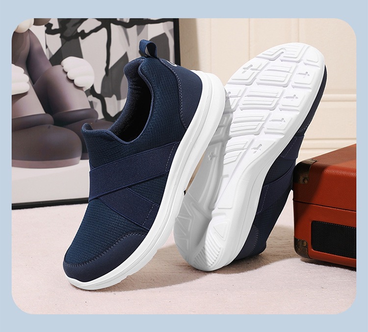 Zapatillas deportivas sin cordones elásticas transpirables para mujer