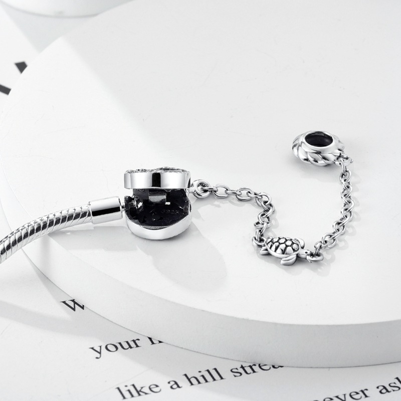 Pulsera de eslabones de cuentas hecha a mano con motivos de vida marina